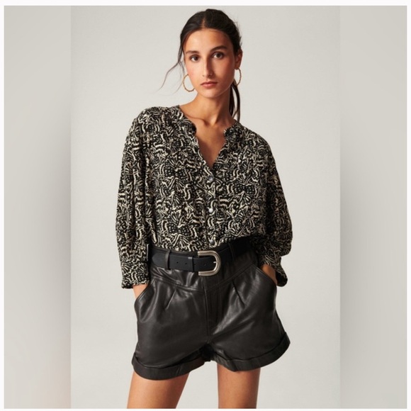 NWT ba&sh lio shirt noir size M - Picture 2 of 15